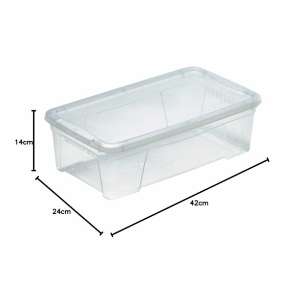 Caja de Almacenaje con Tapa Mondex Space Box 24448 Transparente 42 x 24 x 14 cm - Imagen 3