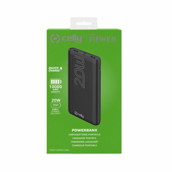 Powerbank Celly PBPD10000EVOBK Negro - Imagen 3