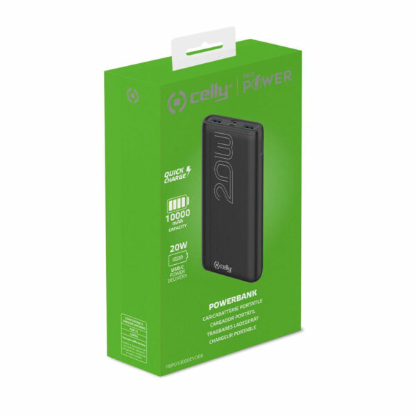 Powerbank Celly PBPD10000EVOBK Negro - Imagen 2