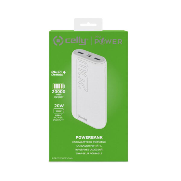 Powerbank Celly PBPD20000EVOWH Blanco - Imagen 4