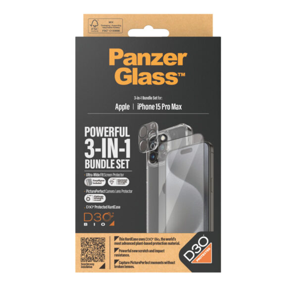 Protector de Pantalla para Móvil Panzer Glass B1175+2812 Apple iPhone 15 Pro Max - Imagen 2