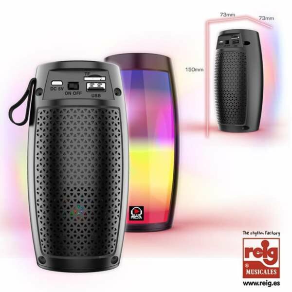 Altavoz Bluetooth Reig USB 5 W 16 x 8,2 x 8,2 cm - Imagen 3