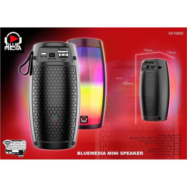 Altavoz Bluetooth Reig USB 5 W 16 x 8,2 x 8,2 cm - Imagen 4