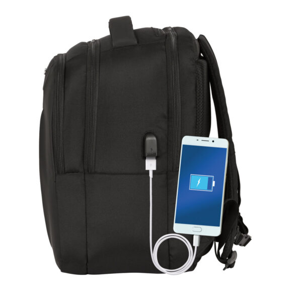 Mochila para Portátil y Tablet con Salida USB Safta Business Negro (31 x 45 x 23 cm) - Imagen 8