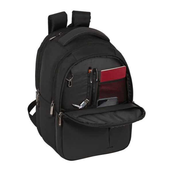 Mochila para Portátil y Tablet con Salida USB Safta Business Negro (31 x 45 x 23 cm) - Imagen 3