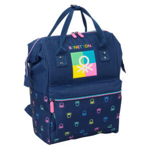 Mochila para Portátil Benetton Cool Azul marino 27 x 40 x 19 cm