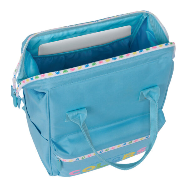 Mochila para Portátil Benetton Spring Azul cielo 27 x 40 x 19 cm - Imagen 2