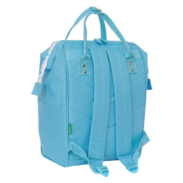 Mochila para Portátil Benetton Spring Azul cielo 27 x 40 x 19 cm - Imagen 4
