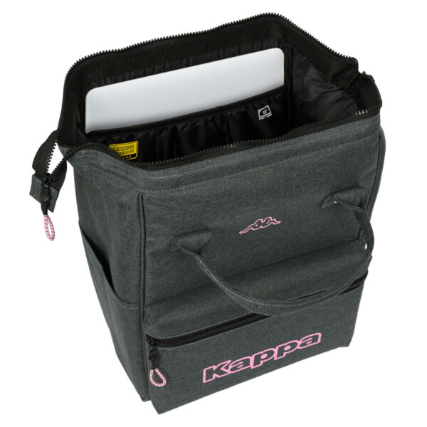 Mochila para Portátil Kappa Silver Pink Gris 27 x 40 x 19 cm - Imagen 4
