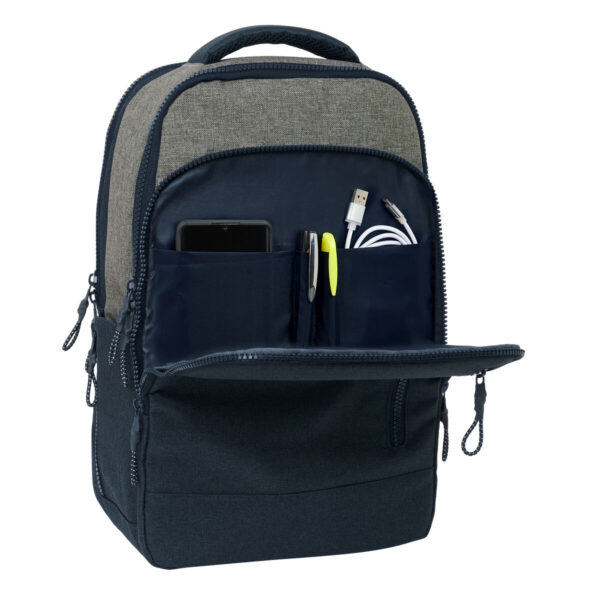 Mochila para Portátil Kappa Dark Navi Gris Azul marino 29 x 44 x 15 cm - Imagen 3