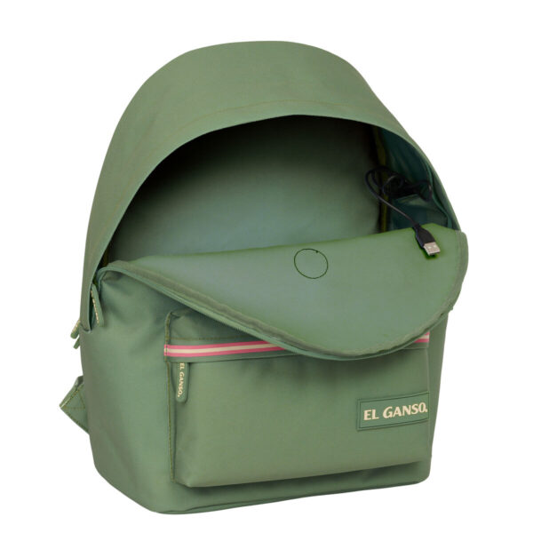 Mochila para Portátil El Ganso +usb el ganso basics Verde 31 x 44 x 18 cm - Imagen 4