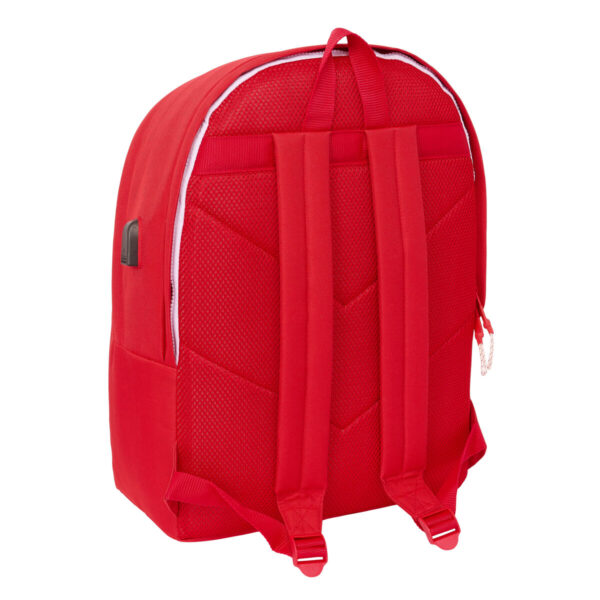 Mochila para Portátil y Tablet con Salida USB Sevilla Fútbol Club Rojo 31 x 44 x 18 cm - Imagen 3