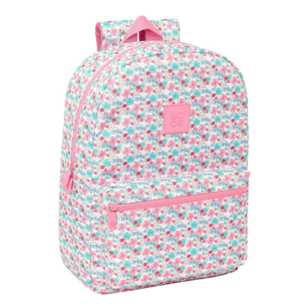 Mochila para Portátil Moos Flores Multicolor 32 x 43 x 14 cm