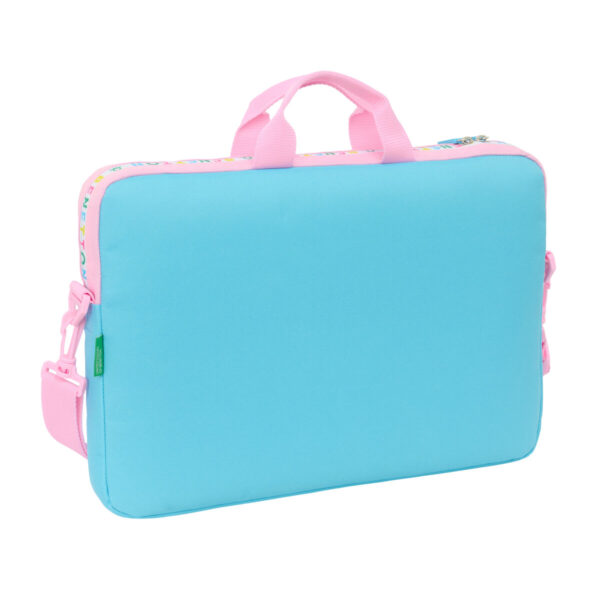Maletín para Portátil Benetton Unique Rosa Turquesa 40 x 27 x 4 cm - Imagen 2
