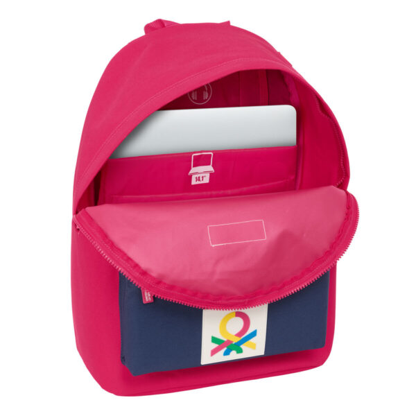 Mochila para Portátil Benetton benetton Cereza Azul marino 31 x 41 x 16 cm - Imagen 2