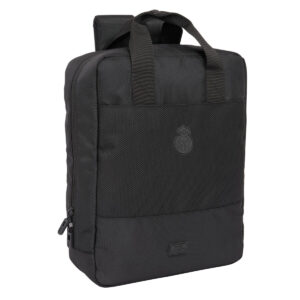 Mochila para Portátil Real Madrid C.F. Premium Negro 29 x 39 x 11 cm 13,3"