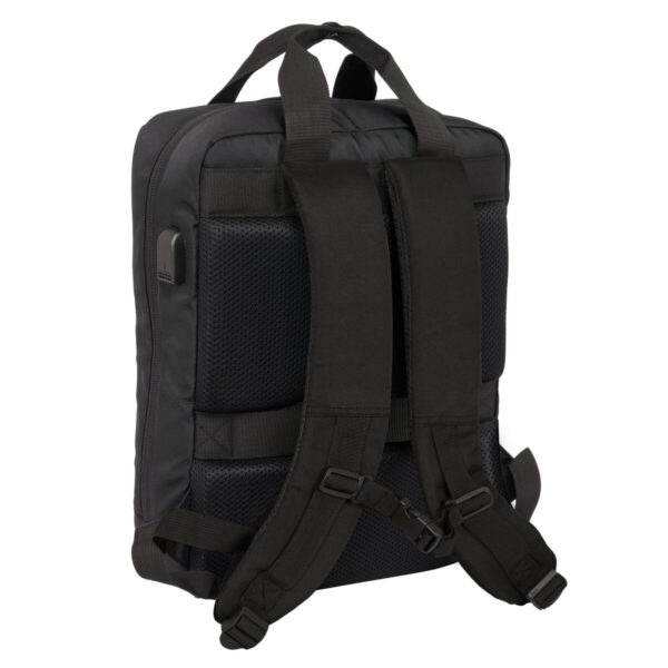 Mochila para Portátil Real Madrid C.F. Premium Negro 29 x 39 x 11 cm 13,3" - Imagen 3