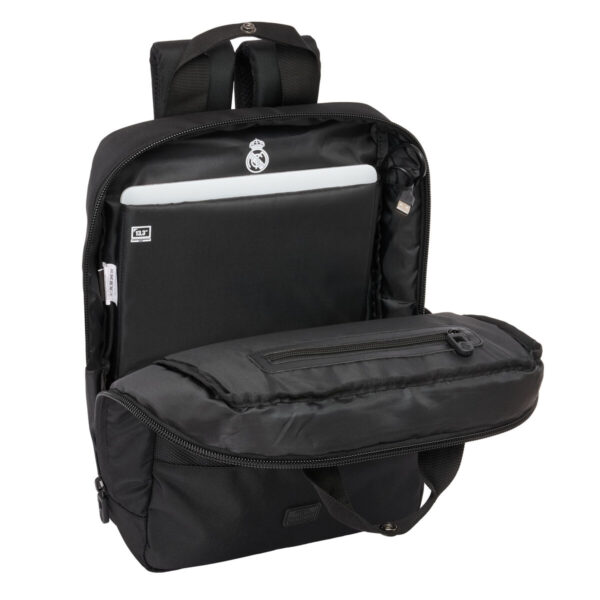 Mochila para Portátil Real Madrid C.F. Premium Negro 29 x 39 x 11 cm 13,3" - Imagen 4