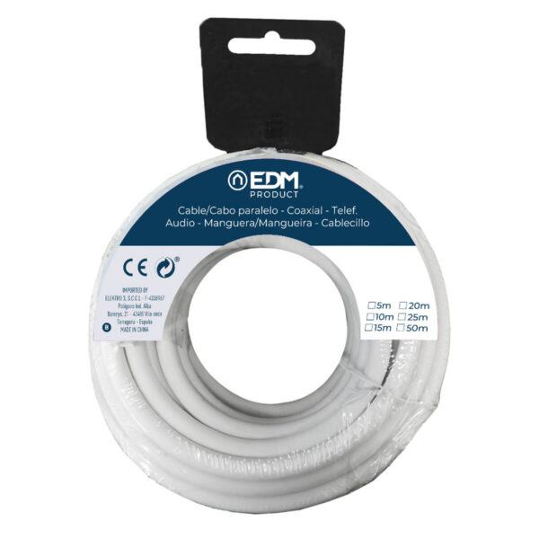 Cable Coaxial Antena TV EDM 28229 Blanco 20 m - Imagen 2