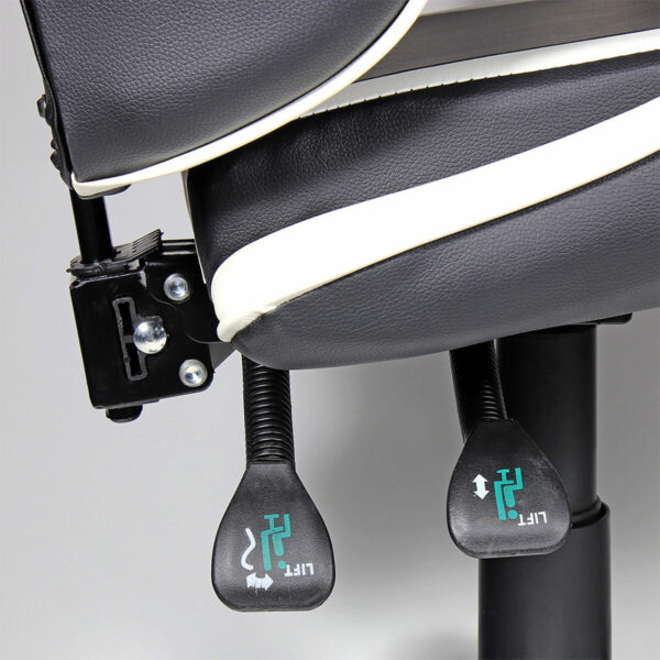 Silla Gaming EDM 75194 Blanco Negro - Imagen 4