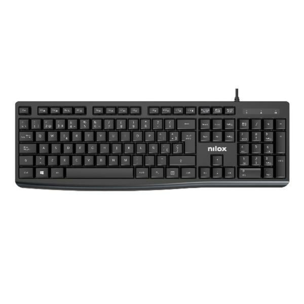 Teclado Nilox NXKBE000013 Negro Qwerty Español - Imagen 2