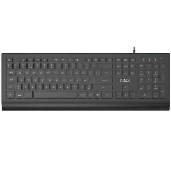 Teclado Nilox NXKBE000014 Negro Qwerty Español - Imagen 2