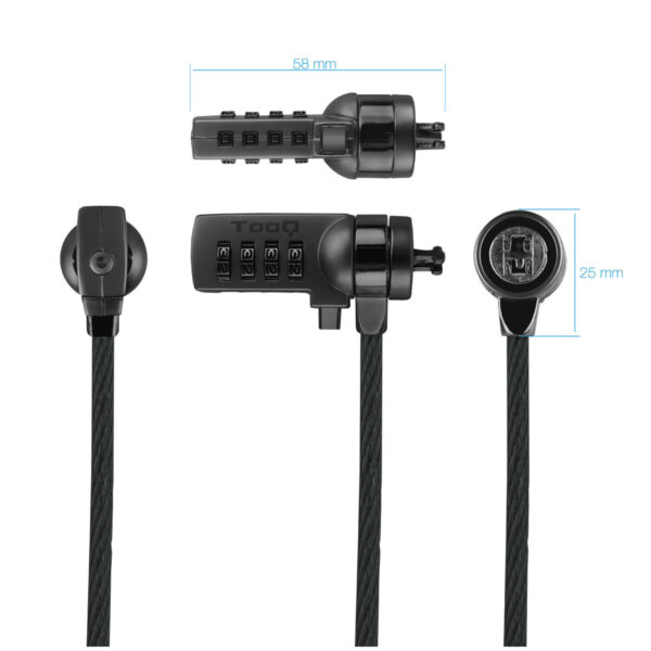 Cable de Seguridad TooQ TQCLKC0015-G 1,5 m - Imagen 3
