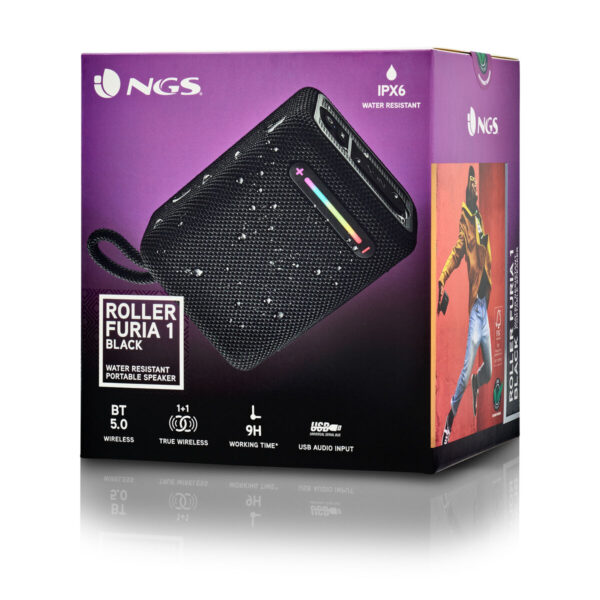 Altavoz Bluetooth Portátil NGS Roller Furia 1 Black Negro 15 W - Imagen 4
