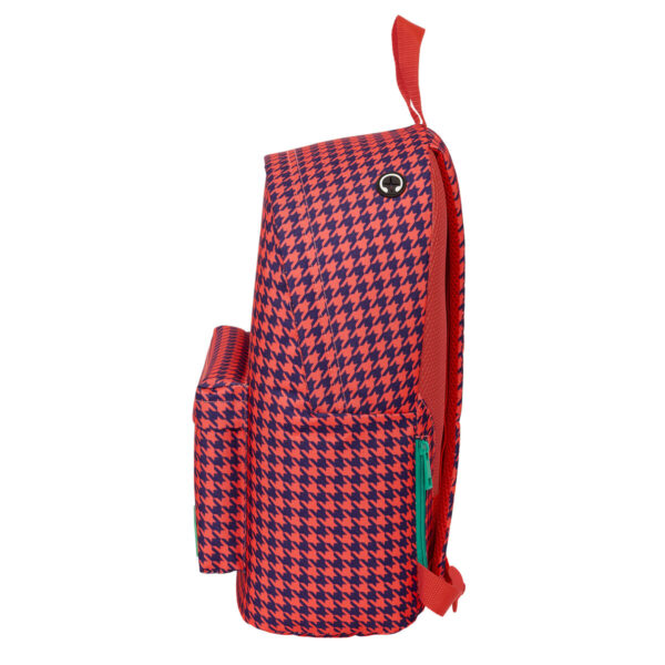 Mochila para Portátil Nait Nait Pata de gallo coral Coral 31 x 41 x 16 cm - Imagen 2