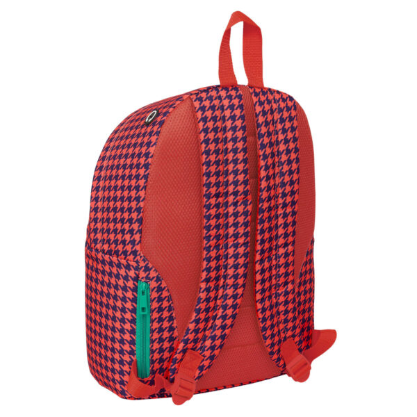 Mochila para Portátil Nait Nait Pata de gallo coral Coral 31 x 41 x 16 cm - Imagen 3