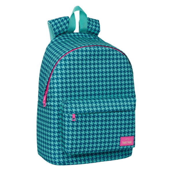 Mochila para Portátil Nait Nait Pata de gallo verde Verde 31 x 41 x 16 cm - Imagen 3
