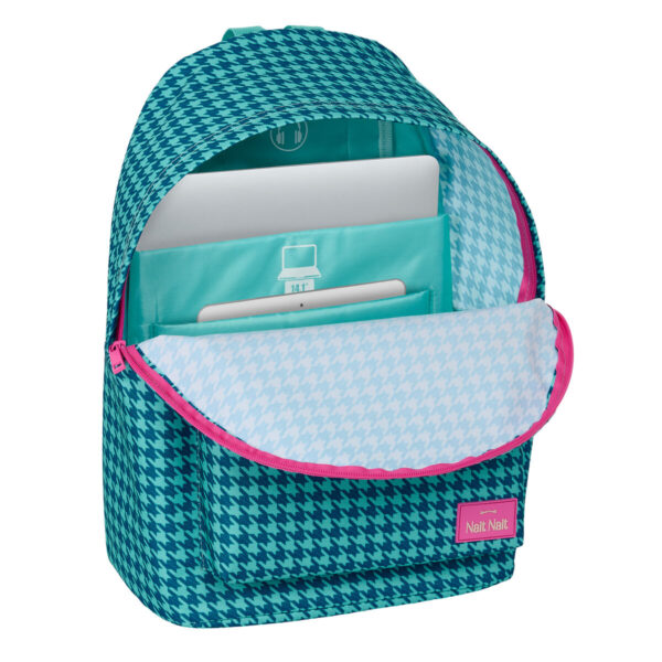 Mochila para Portátil Nait Nait Pata de gallo verde Verde 31 x 41 x 16 cm - Imagen 4