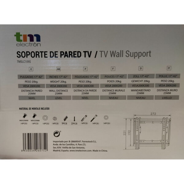 Soporte TV TM Electron 20 kg 17"-42" - Imagen 2