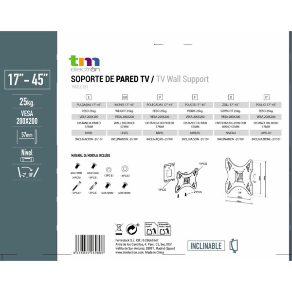 Soporte TV TM Electron 26"-40" 25 kg - Imagen 5