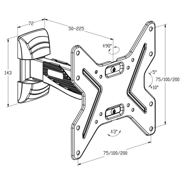 Soporte TV TM Electron 26"-40" 25 kg - Imagen 3
