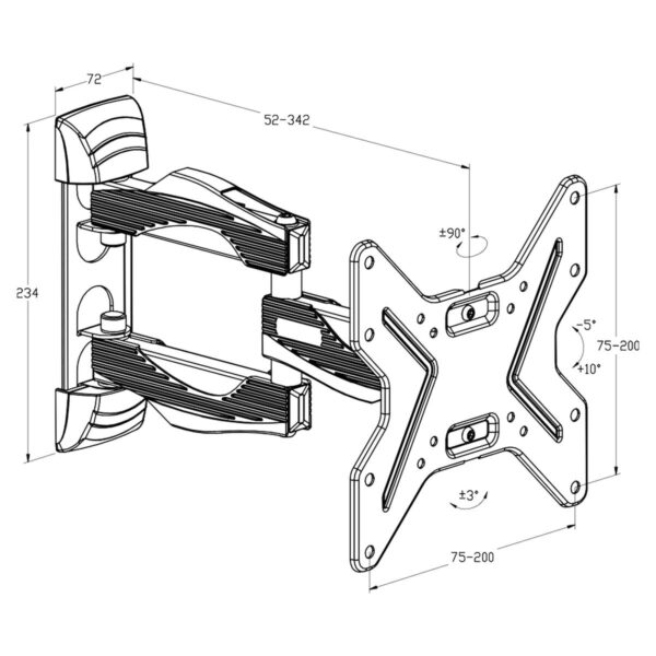 Soporte TV TM Electron 26"-40" 25 kg - Imagen 3