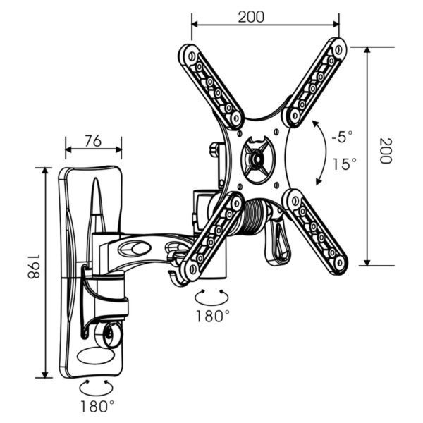 Soporte TV TM Electron 25 kg 10"-32" - Imagen 3
