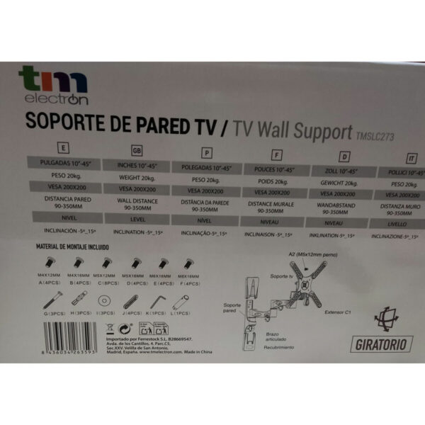 Soporte TV TM Electron 20 kg 10"-32" - Imagen 5