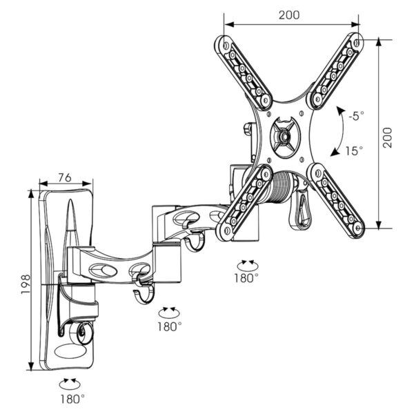 Soporte TV TM Electron 20 kg 10"-32" - Imagen 3
