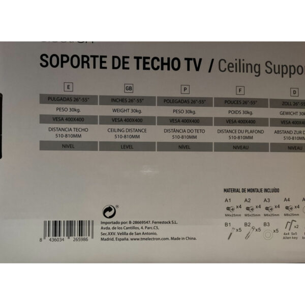 Soporte TV TM Electron 30 Kg 26-55" - Imagen 4