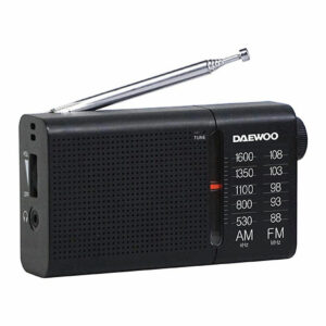 Radio Portátil Daewoo Negro AM/FM
