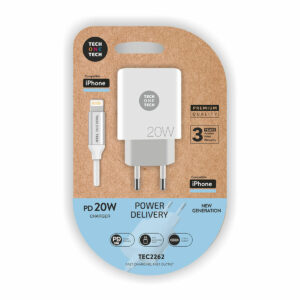 Cargador de Pared +Cable Lightning MFI Tech One Tech