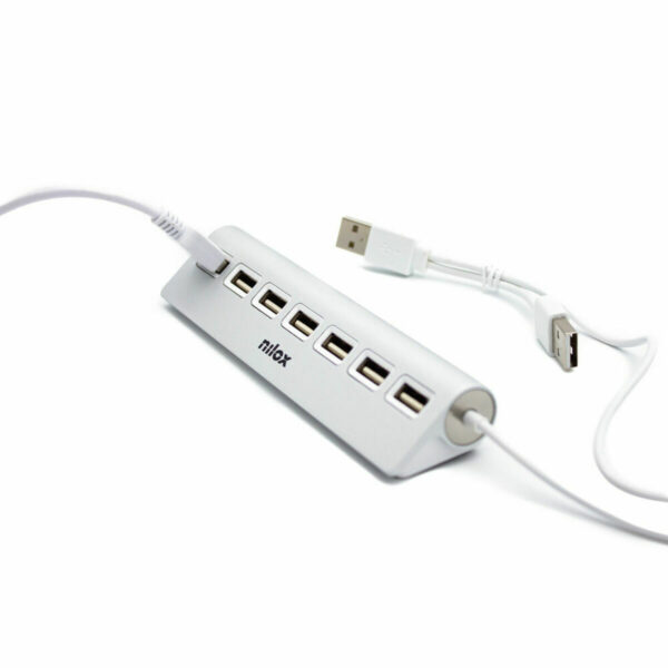 Hub USB Nilox NXHU7ALU2 Gris - Imagen 3