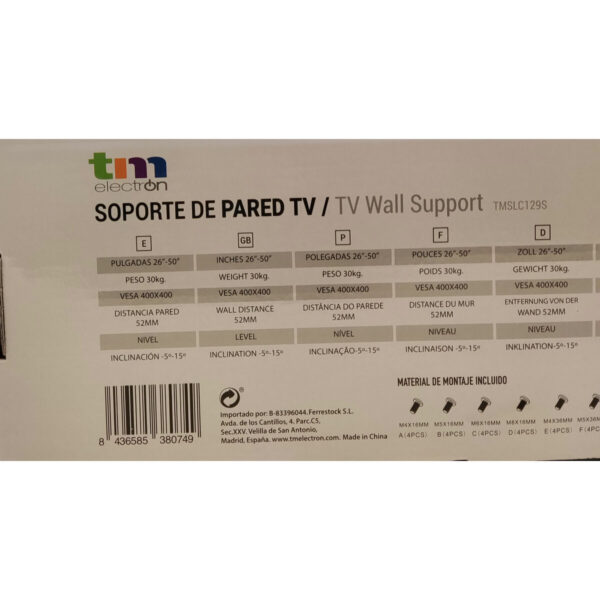 Soporte TV TM Electron 26"-50" 30 Kg - Imagen 2