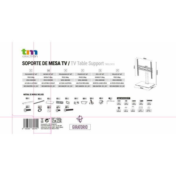 Soporte TV TM Electron 32"-50" 30 Kg - Imagen 2