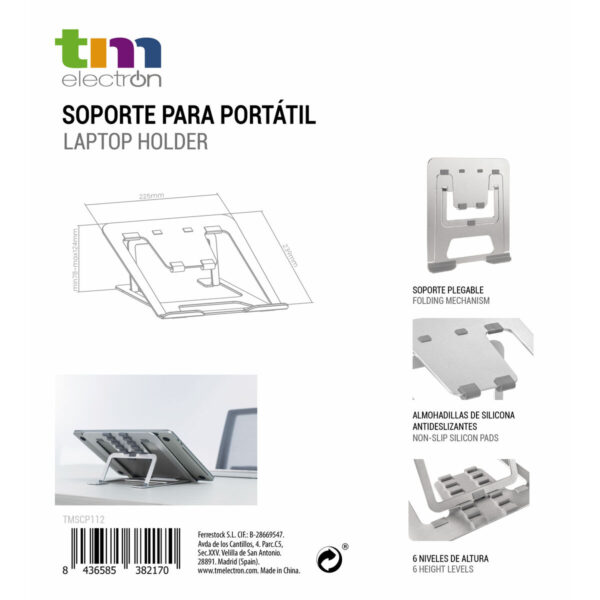 Soporte para Portátil TM Electron Plegable Blanco - Imagen 2