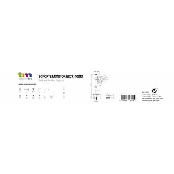 Soporte ajustable TM Electron Monitor 17"-32" - Imagen 2