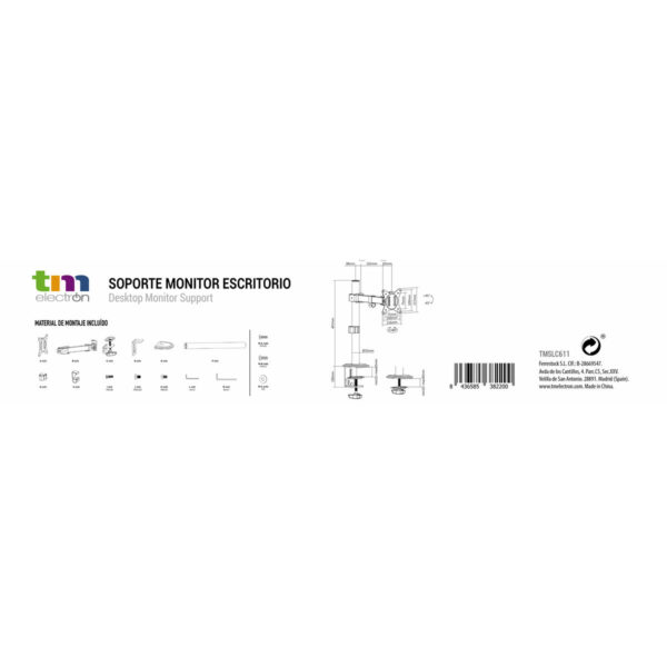 Soporte ajustable TM Electron Monitor 17"-32" - Imagen 2