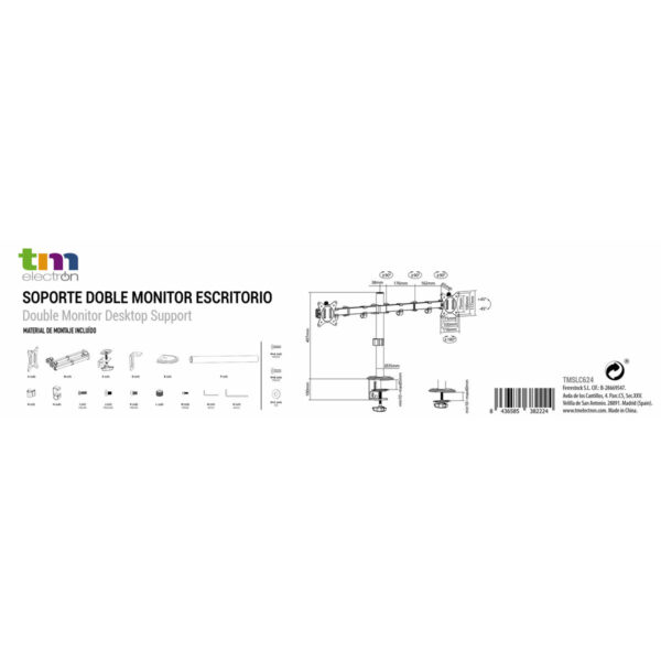 Soporte ajustable TM Electron Monitor 17"-32" - Imagen 2