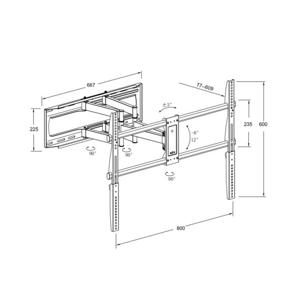 Soporte TV TM Electron 90" 70 Kg - Imagen 7